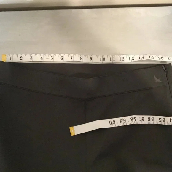 Eddie Bauer 48%  Cotton Ponte Knit Pants Gray pull on Flat Front Trouser Size 12 - Picture 10 of 11